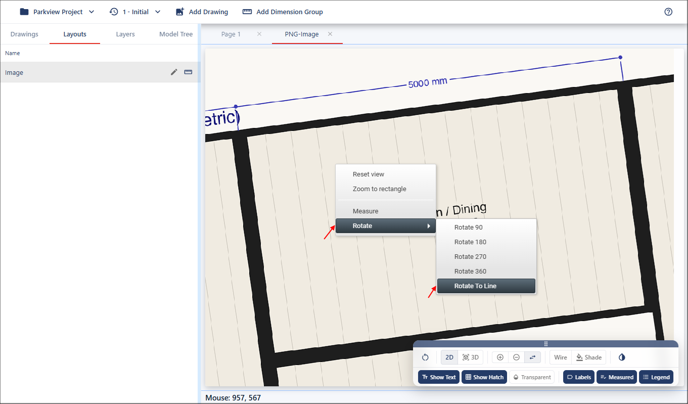 Rotate tool