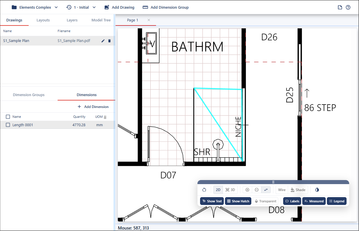 Append measurement